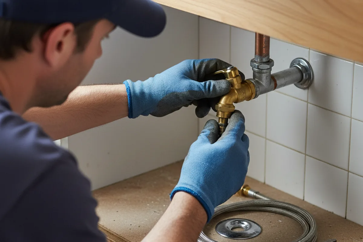 Shutoff valve and fitting work during Faucet and Fixture Repair in Dahlonega